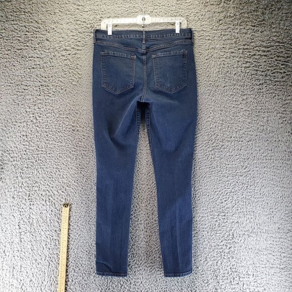 Old Navy Jeans Womens 12 Long Blue Original Skinny Long Stretch Cotton Blend - Picture 10 of 11